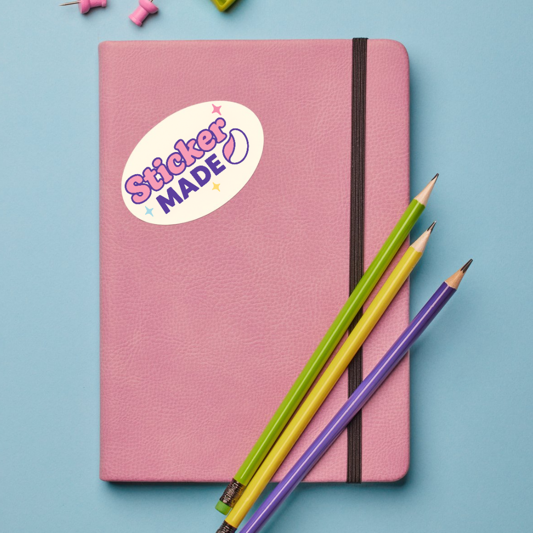 Oval Custom Labels Book Stationary