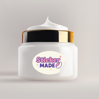 Oval Custom Labels Skincare Bottle Jar