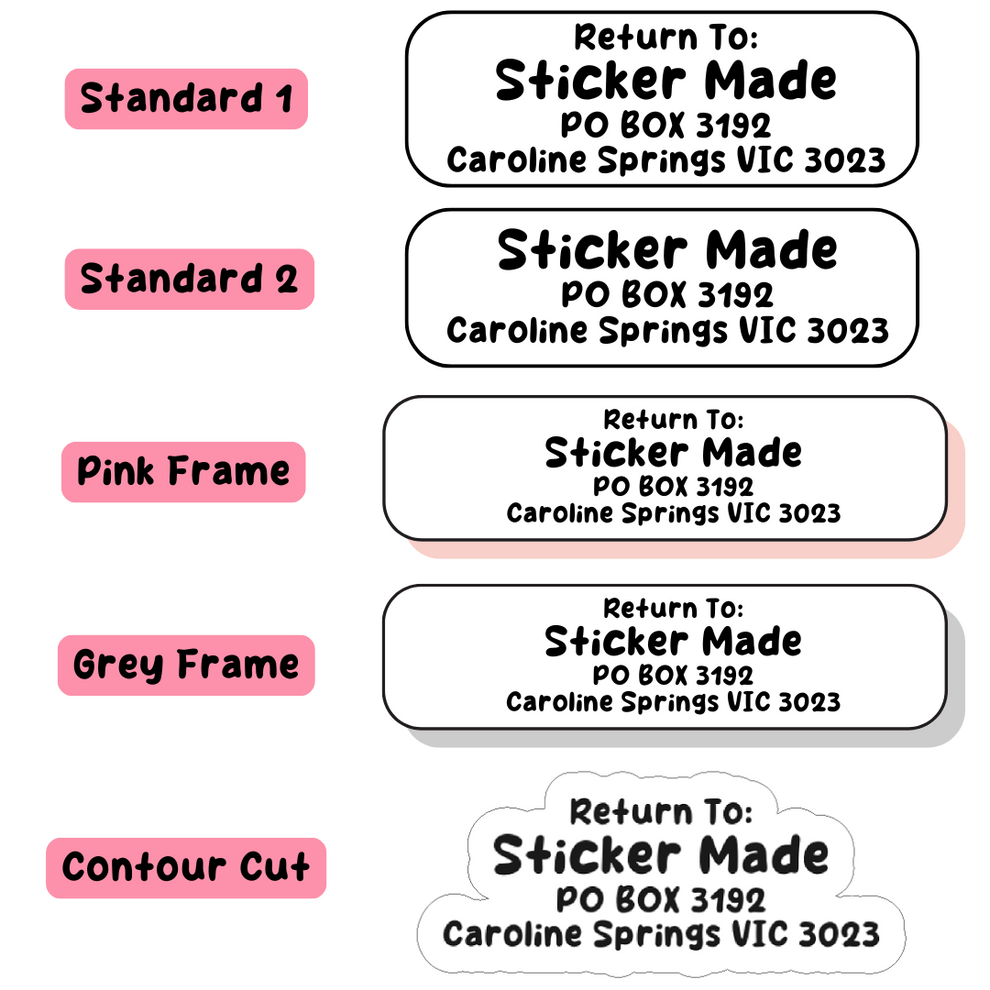 Address/ Return Address Custom Labels Sticker Made