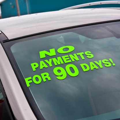 Custom Letter Vinyl Sign Car Yard 